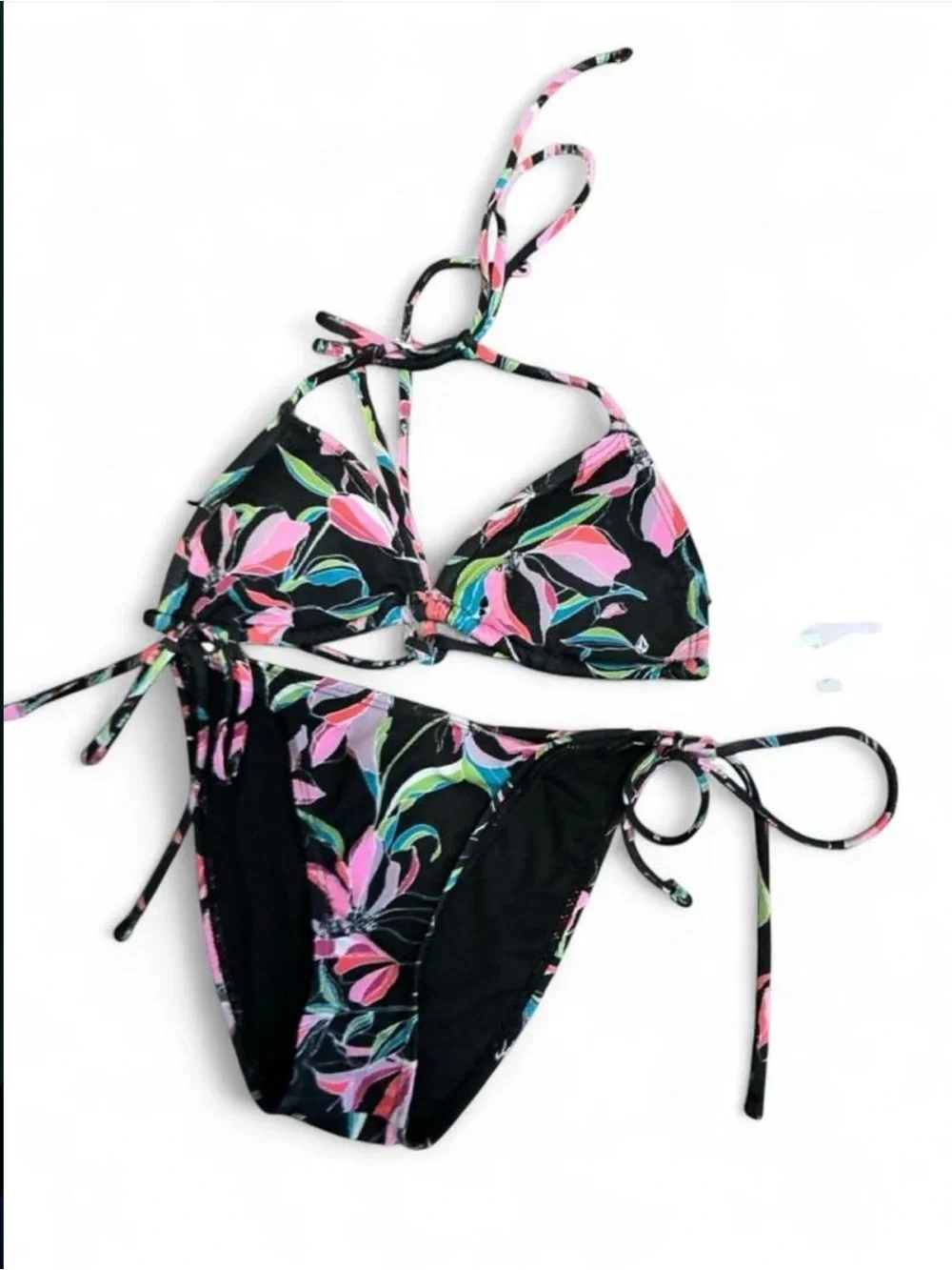 Volcom Dream In Bloom Triangle Bikini Set Size Small NWT